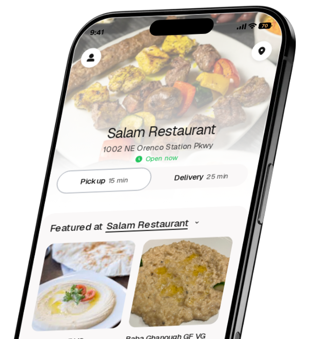 Salam Restaurant app preview